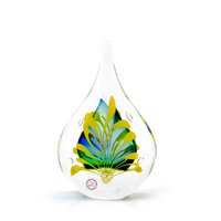 Crystal Drop - Ozzaro - Blue/Green/Yellow - height 12 cm - Handmade
