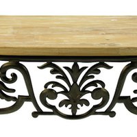 Wand console Ornament ovaal 60x19x14cm