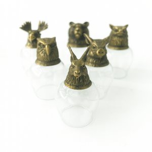 6x fopspeenglazen (100 ml) - Wild Forest Creatures
