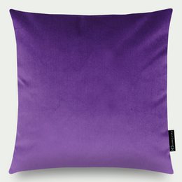  Plush purple velvet cushion, 45x45 cm in size, suitable for indoor or outdoor use.
