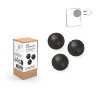 Box of 3 small wooden magnetic balls - black