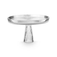 Cake Stand o/f Glass Clear Large 29.6x18cm