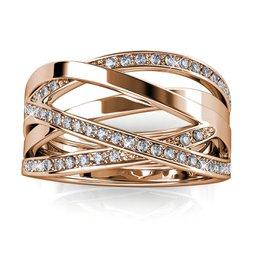 Bague Criss Cross - O Rosé et Cristal
