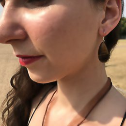 Tiger Eye Sterling Silver Earrings, Tiger Eye Teardrops, Tiger Eye Drop Earrings, Gemstone Earrings | by nlanlaVictory