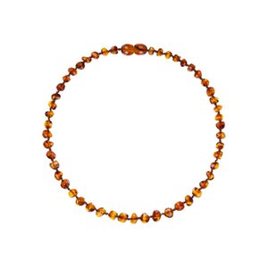Amber necklace child - cognac - 32 cm