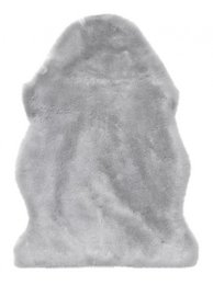 Soft, plush grey lambskin rug for baby's nursery or playroom. Cozy, comfortable, and durable material.