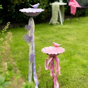 Gartenstecker "Blume/Vogel"