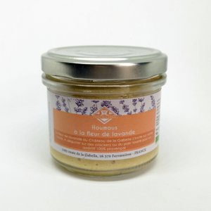 Hummus with organic lavender flower