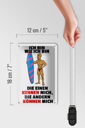 Tin sign saying 12x18cm one knows me, others can know me sign