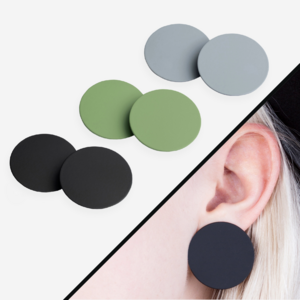 Round statement earrings • 30mm • light / sustainable / waterproof