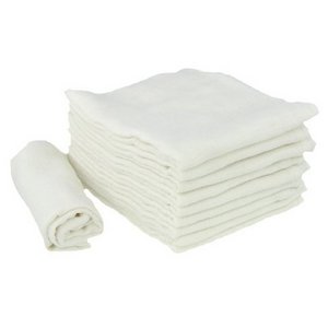 10 weiße Gazen 70 x 70 cm