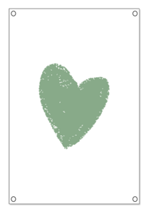 Kids tuinposter hart groen