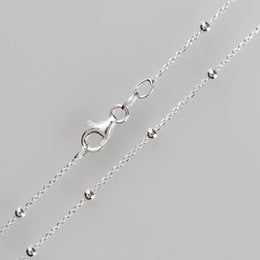 A 925 sterling silver chain with small balls, available in various lengths from 40cm to 90cm.