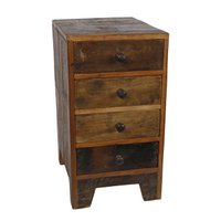 3R Kast 4 lades naturel hout 27x36x50cm