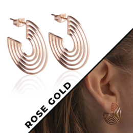 Minimalistiske "Rainbow" Hoop Øreringe • 23 mm • Hypoallergeniske og vandafvisende