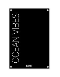 Outdoor Tuinposter | Ocean Vibes | Black | 70x100cm
