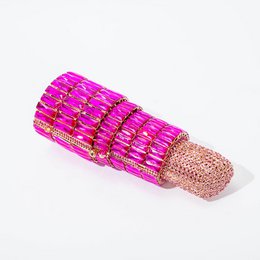 Saint Tropez Diamond Emerald Fuchsia læbestift aftentaske