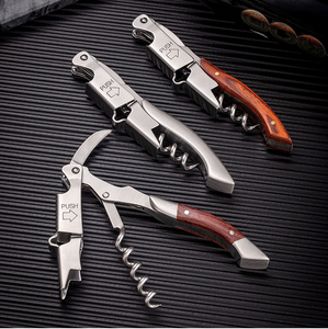 Luxe kurkentrekker in PU Leather Case - 6 modellen