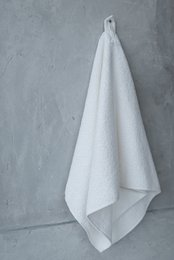 Asciugamano per il corpo in spugna di canapa di colore bianco