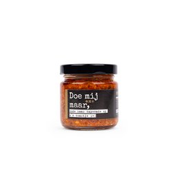 A savory tapenade made with olives, cheese, and spices. The tapenade has a rich, bold flavor and a spreadable texture, making it perfect for crackers, bread, or as a topping for meats and vegetables.