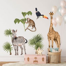 Etiqueta de la pared | Animales de Safari II