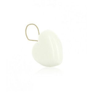 Soap heart on rope white 95g.