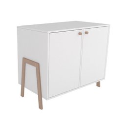 Komoda Polly Basic z drzwiami - Zielona