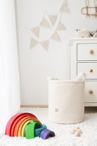 Teddy-Spielzeugkorb/Spielzeugkiste/Boucle-Plüschtierkiste – 2 Farben