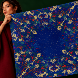 Luxury satin Size L: Fauvre garden