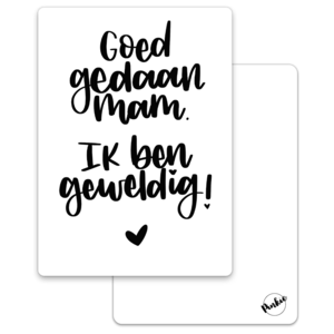 Card Well done mom
