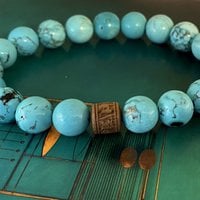 Herrenarmband türkis / tibetische Gebetskette