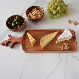 Khaya Wood - Antler Serving Tray