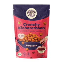 Crunchy barbecue chickpeas, high in protein, vegan and gluten-free snack.