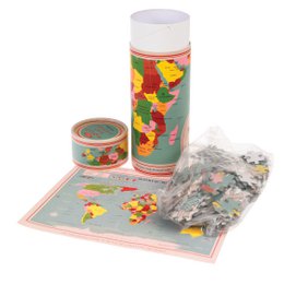Puzzle w tubie (300 szt.) - Mapa Świata