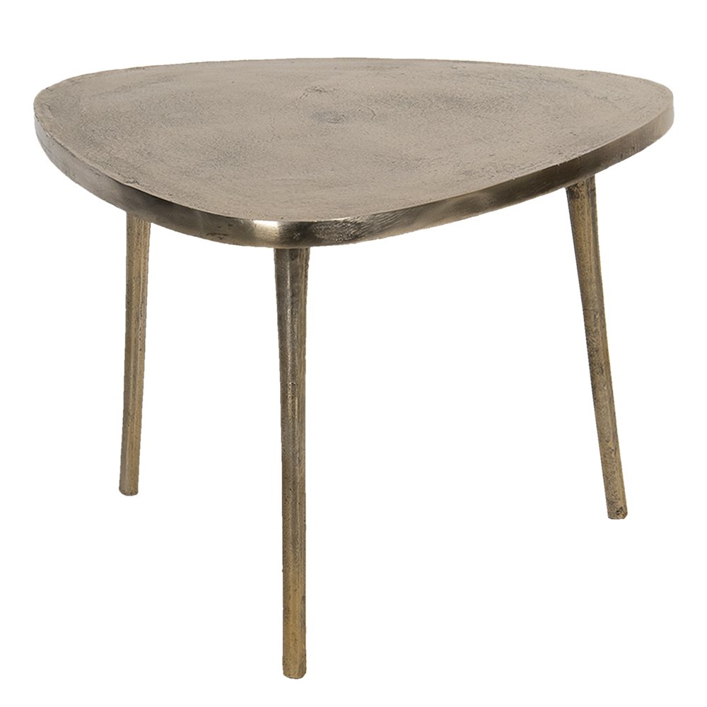 Salontafel 77x77x54 cm Goudkleurig Aluminium Bijzettafel
