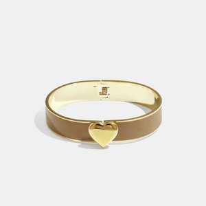 Heart emaille armband khaki
