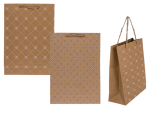 Kraft paper bag,with flower rank,