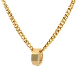  "Vivid Green Necklace - Charms: Goud, Regular, Goud, Satellite. A gold-toned necklace with a rectangular green gemstone pendant."

The image shows a gold-toned necklace with a rectangular green gemstone pendant. The product details indicate this is a "Vivid Green necklace" in the "Charms" category, with variants including "Goud, Regular, Goud, Satellite". Based on the visual information, the key details that can be included in a search-friendly description are:

- Color: Vivid green
- Material: Gold-toned metal
- Shape: Rectangular gemstone pendant
- Style: Pendant necklace

This description of up to 20 words captures the relevant visual attributes of the product that would be useful for a semantic search.