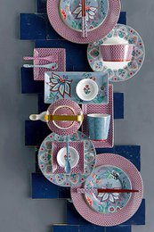 Giftset Bowls Oriental Flower Festival Blue 12cm