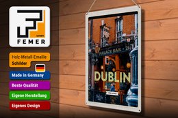 Tin Sign Travel 30x40cm Dublin Ireland Palace Bar Travel Destination