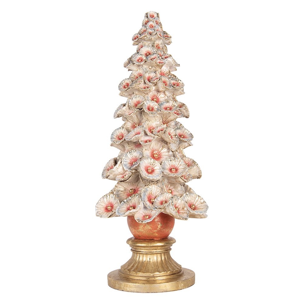 Kerstdecoratie Beeld Kerstboom Ø 29x69 cm Wit Kunststof
