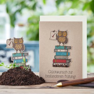 Saatsteckerkarte - Glückwunsch zur bestandenen Prüfung