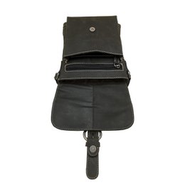 Læder skuldertaske Crossbody taske lavet i 3 farver buffalo læder - Kompakt taske ægte læder