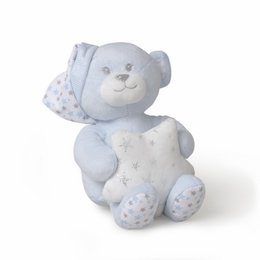 3 STUKS SET (PLUSJE SPEELGOED+DEKEN+DOUDOU) - BLAUW