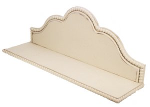 Wandplank hout wit met bolletjes rand