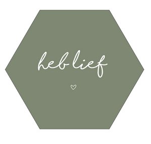 Wall Hexagon love olive green