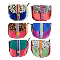 Leather animal print bag Merel