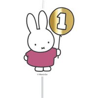 Kerze Miffy rosa - 1 Jahr