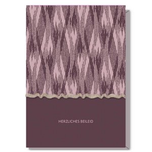 Mourning card with border “Condolences”