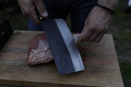 AUTHENTIC BLADES KHO KHAN, cuchillo de cocina asiático, hacha de cocina, longitud de hoja 19 cm